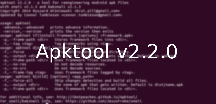 Apktool v2.6.0 Released