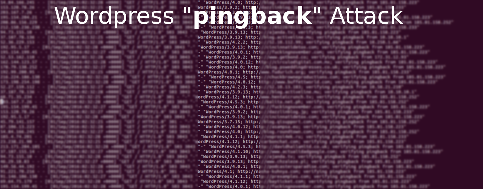 Surviving an amplified Wordpress pingback attack