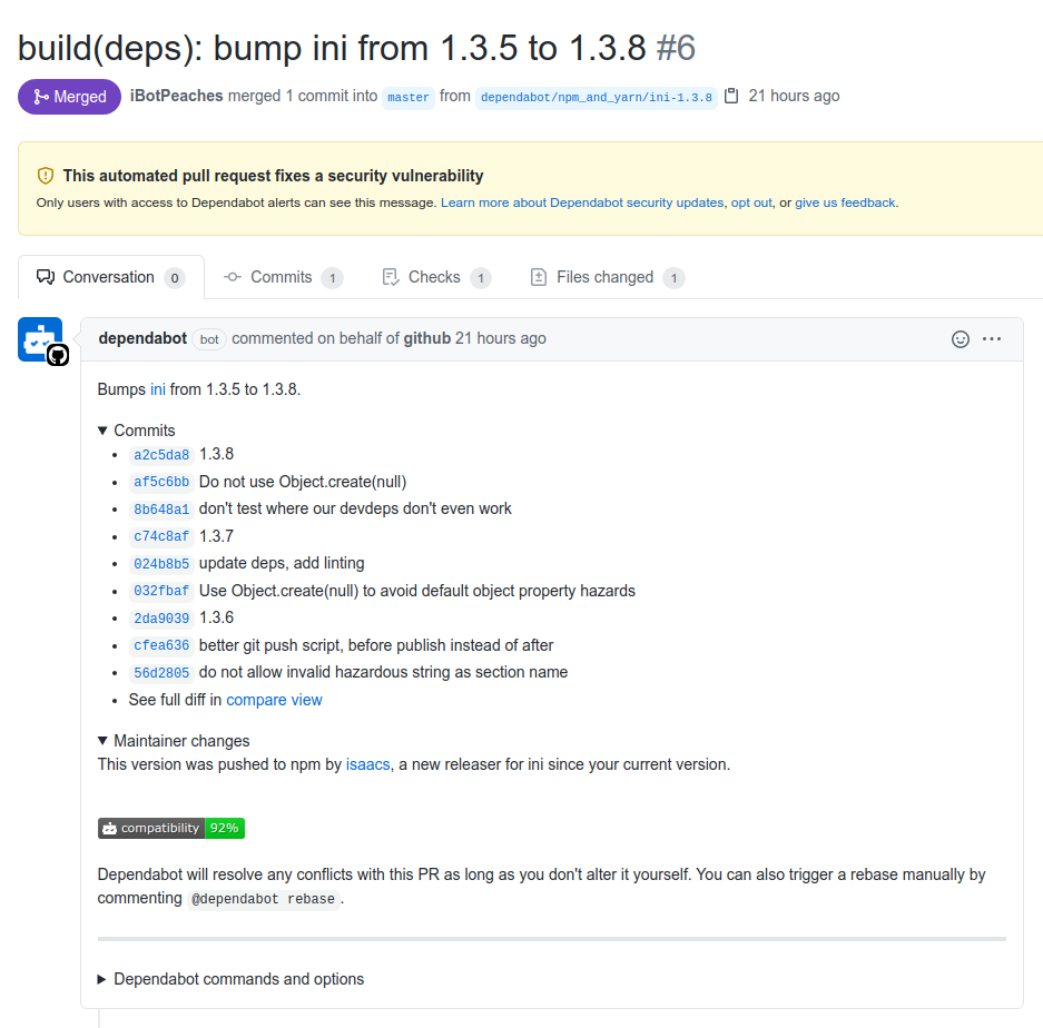 Dependabot Pull Requests