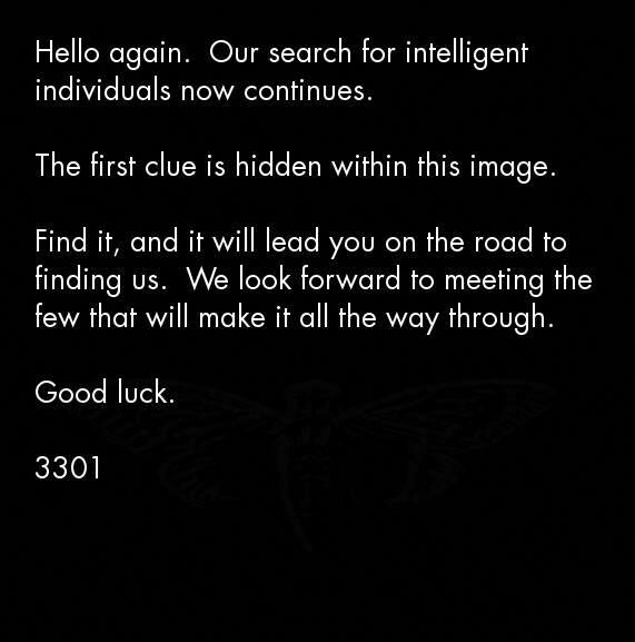 The Cicada 3301 Mystery (Puzzle 2 Solve)
