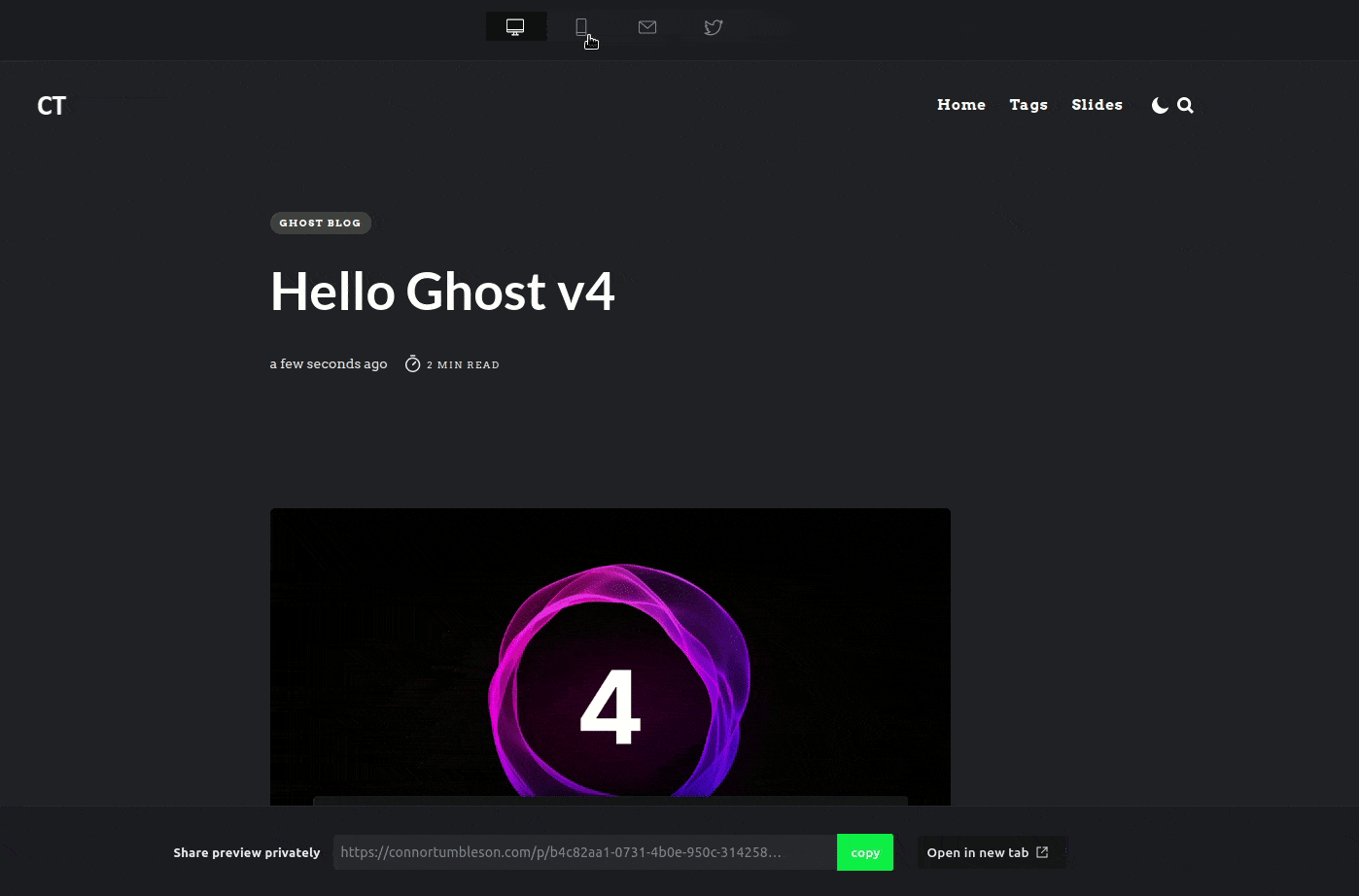 Hello Ghost v4