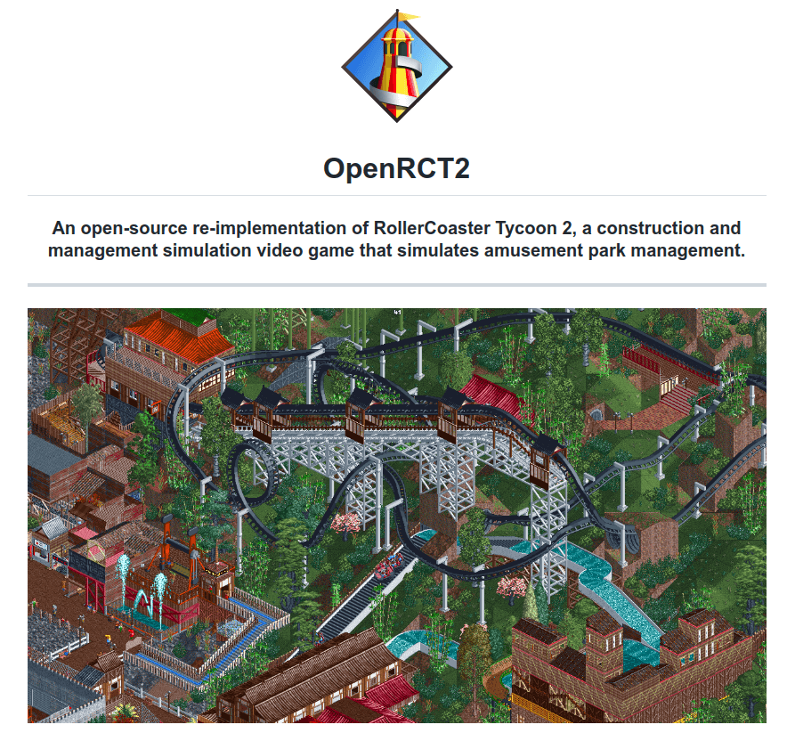 RollerCoaster Tycoon 2 reimplementation OpenRCT2 has a new save system