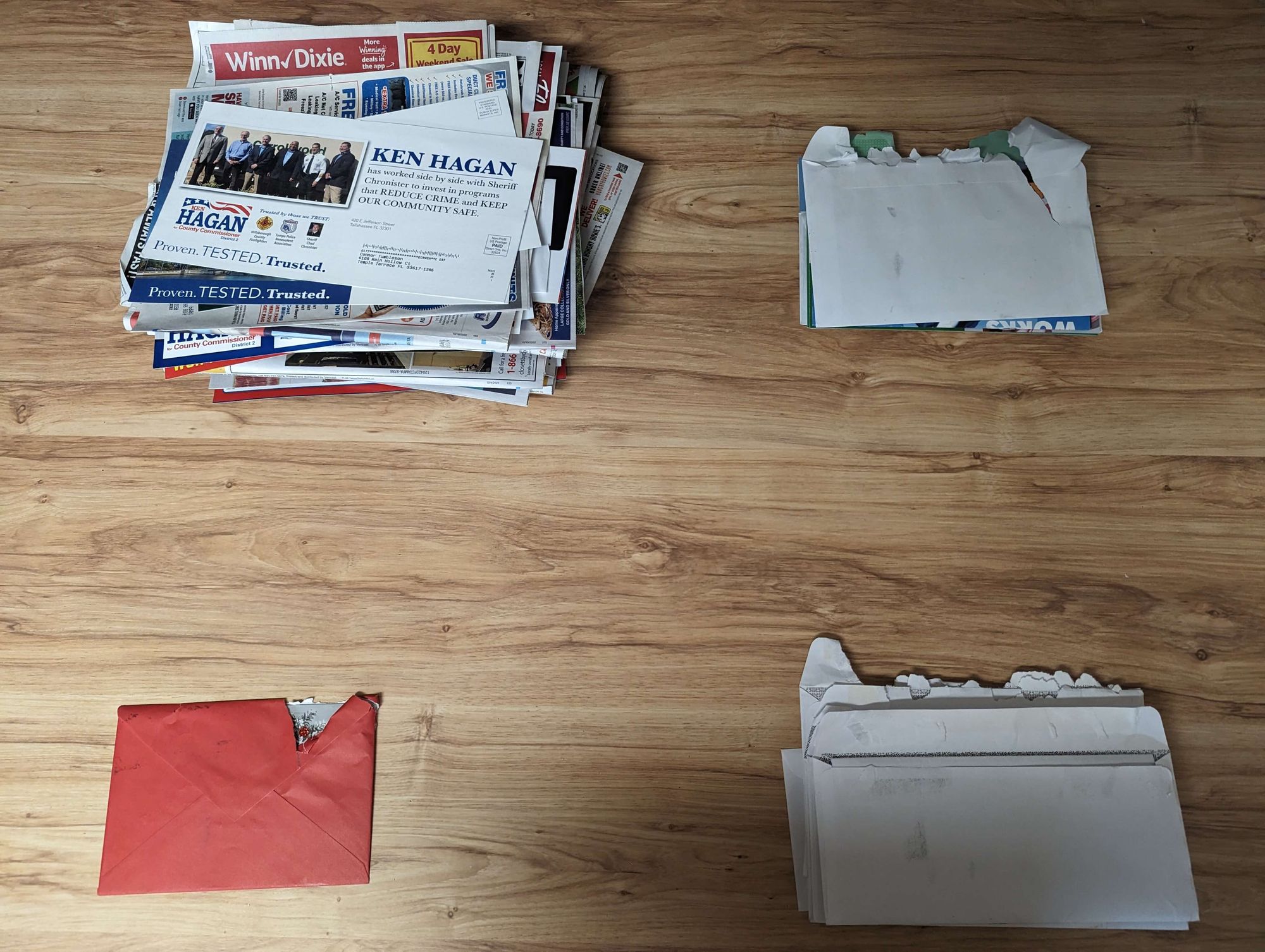 3 months of mail