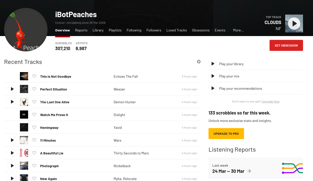 300,000+ Scrobbles