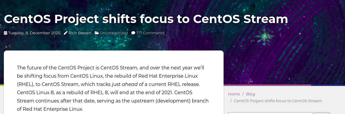 Bye CentOS & cPanel